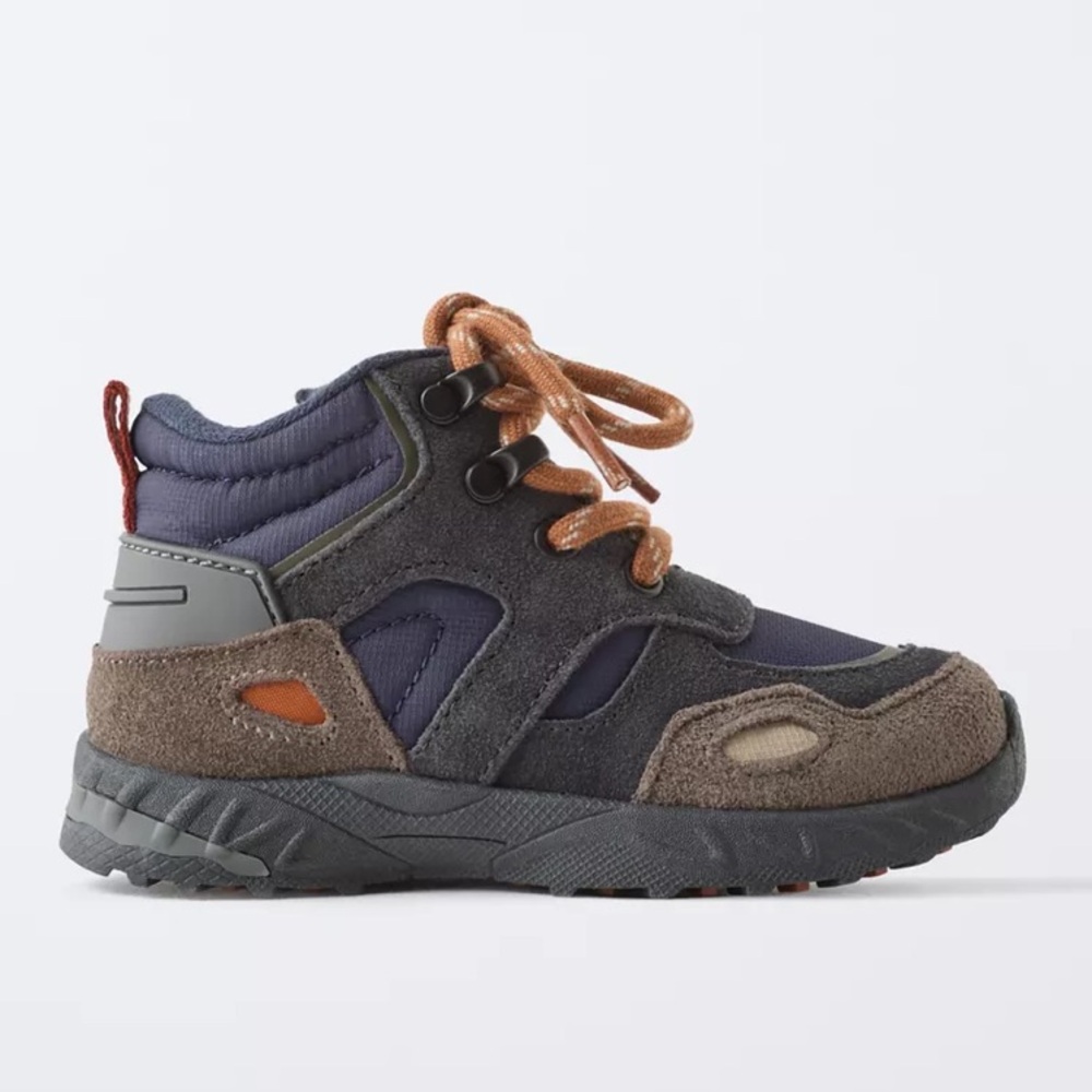 Zara Kids Navy and Orange Sneakers